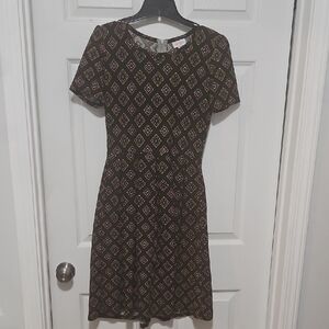 LuLaRoe Black Diamond Pattern Midi Dress